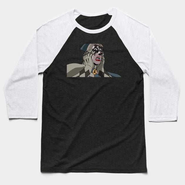 JoJo Style "Sorrow" Shock Cartoon (Emily Dyer) Baseball T-Shirt by gagimas